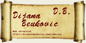 Dijana Beuković vizit kartica